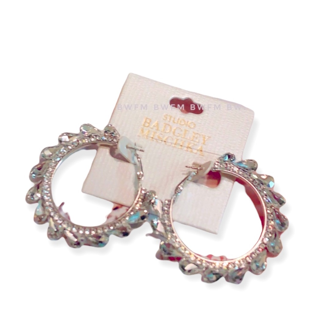 Nwt Studio Badgley Misghka silver tone hoop earring